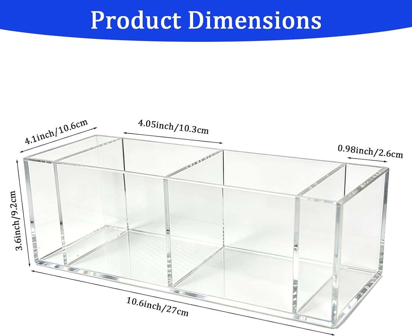 Clear Acrylic Cup Holder with Marker Slot, 4 Compartment Disposable Cup Dispenser Organizer, Coffee Bar Accessories for Home Kitchen, Office Break Room, Party Buffet, Bar Counter Decor