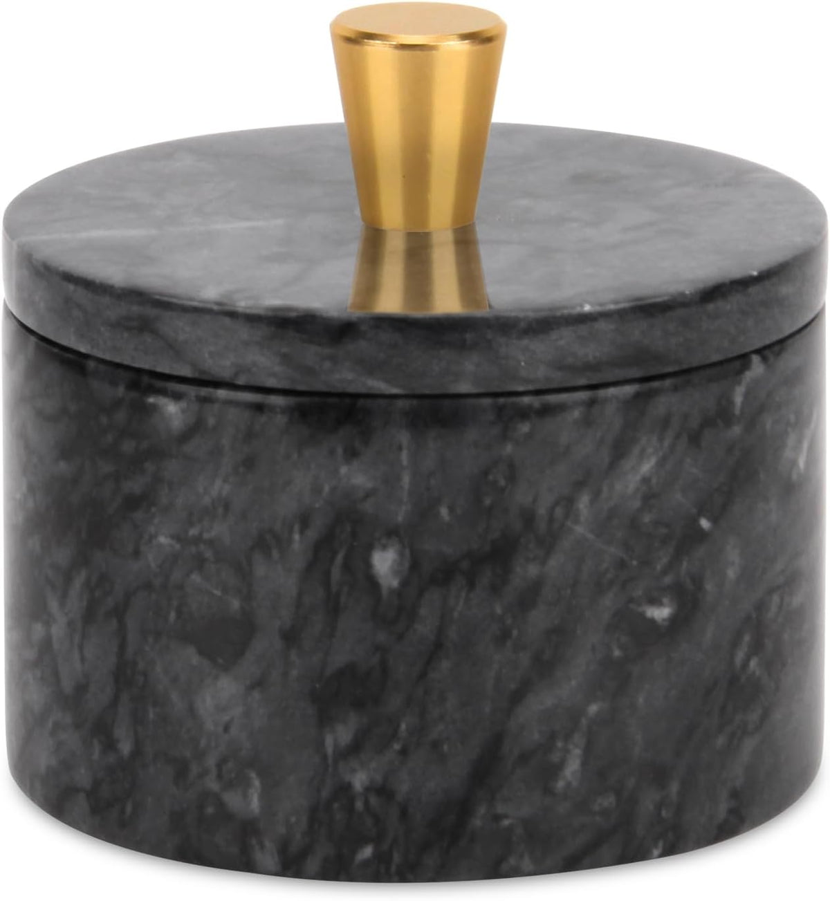 Marble Salt Cellar with Lid, Viva Jade, 4 inch