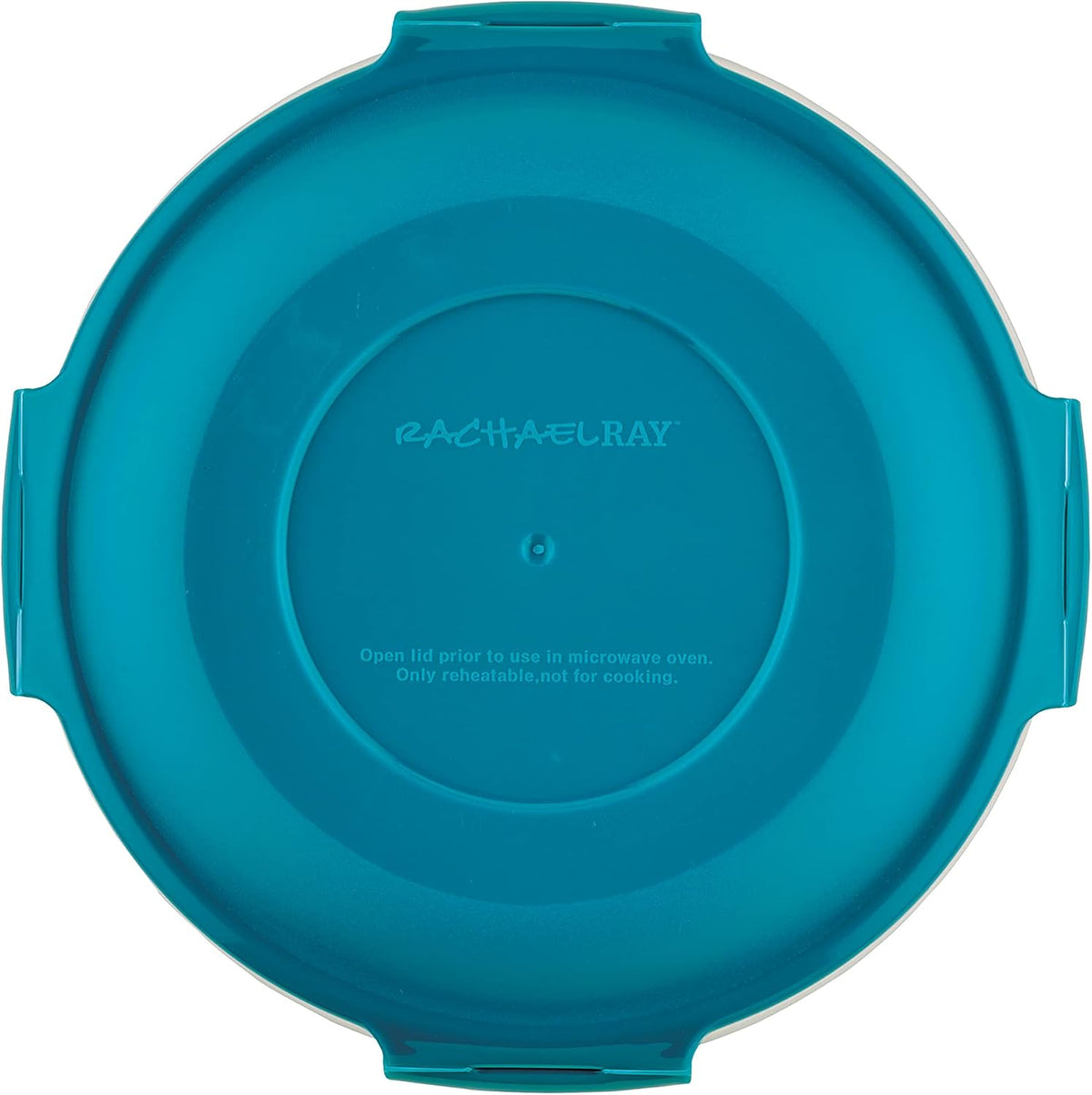 Rachael Ray Leak-Proof Nestable Container Food Storage Bin Set, 10-Piece, Clear with Teal Lids