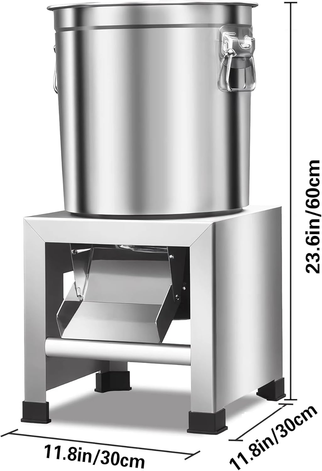 Commercial Vegetable Chopper 1800W Electric Breeding Crusher, 3500 RPM 50-120KG/H Stainless Steel Feed Processing Machine for Chicken Duck Pig, Adjustable Cutting, Home Farm Ranch Use (1500W)
