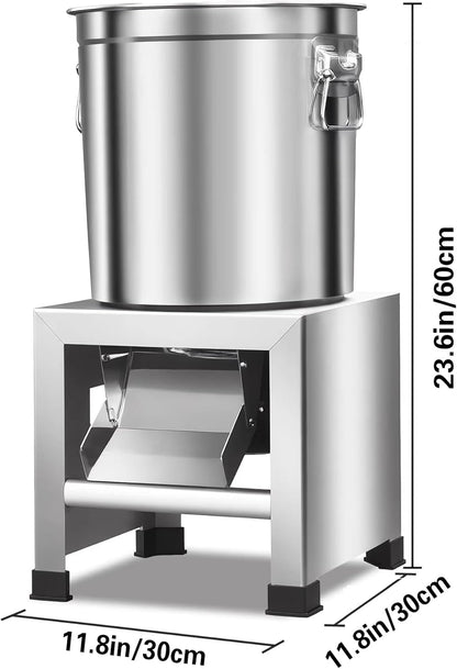 Commercial Vegetable Chopper 1800W Electric Breeding Crusher, 3500 RPM 50-120KG/H Stainless Steel Feed Processing Machine for Chicken Duck Pig, Adjustable Cutting, Home Farm Ranch Use (1500W)