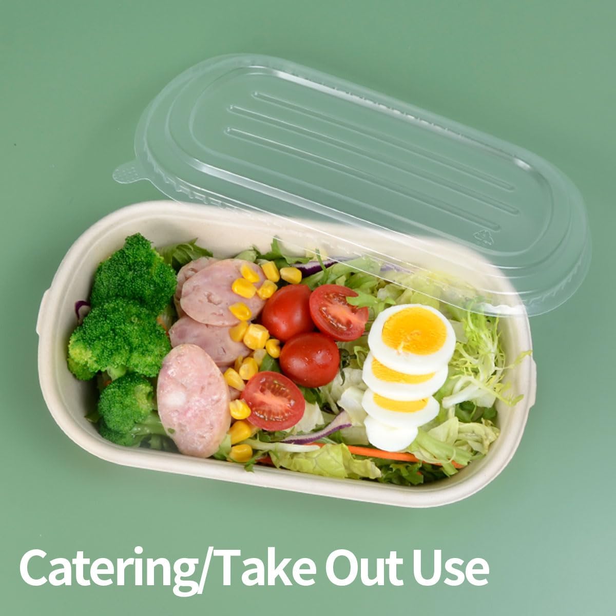 32 oz Disposable Meal Prep Containers with Lids 50 Pack