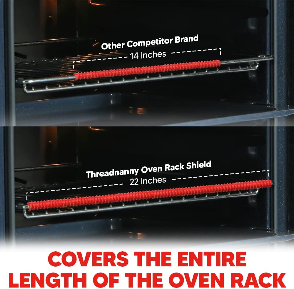 2 Pack Oven Liner and 2 pack Red Oven Rack Protectors 22 Inches