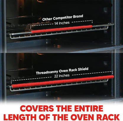 2 Pack Oven Liner and 2 pack Red Oven Rack Protectors 22 Inches