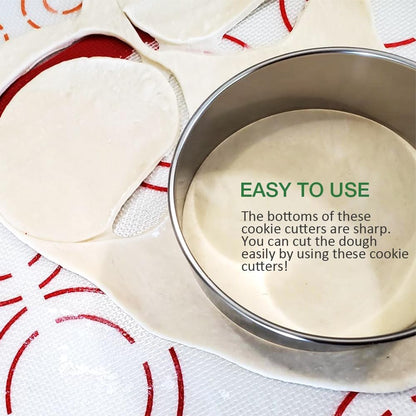 Alimat PluS Round Biscuit Cutter Set, Circle Cookie Cutters