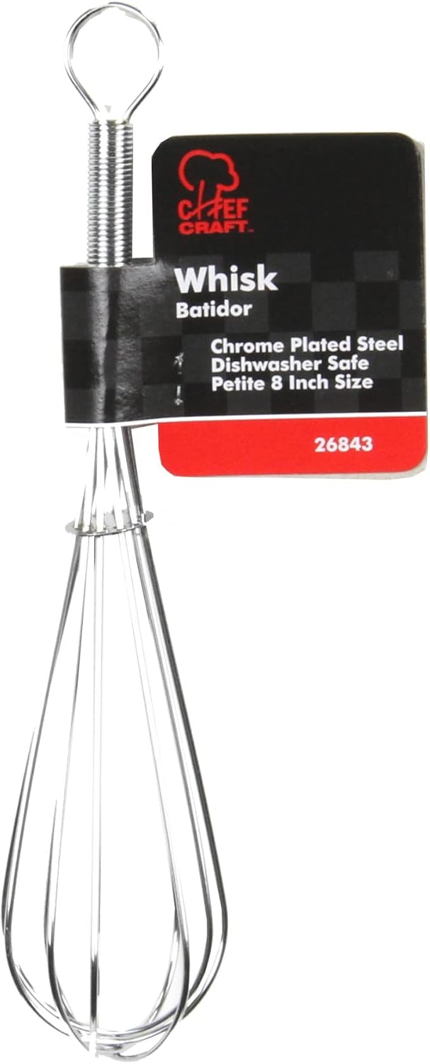 Chef Craft Classic Sturdy Whisk, 8 Inch, Chrome