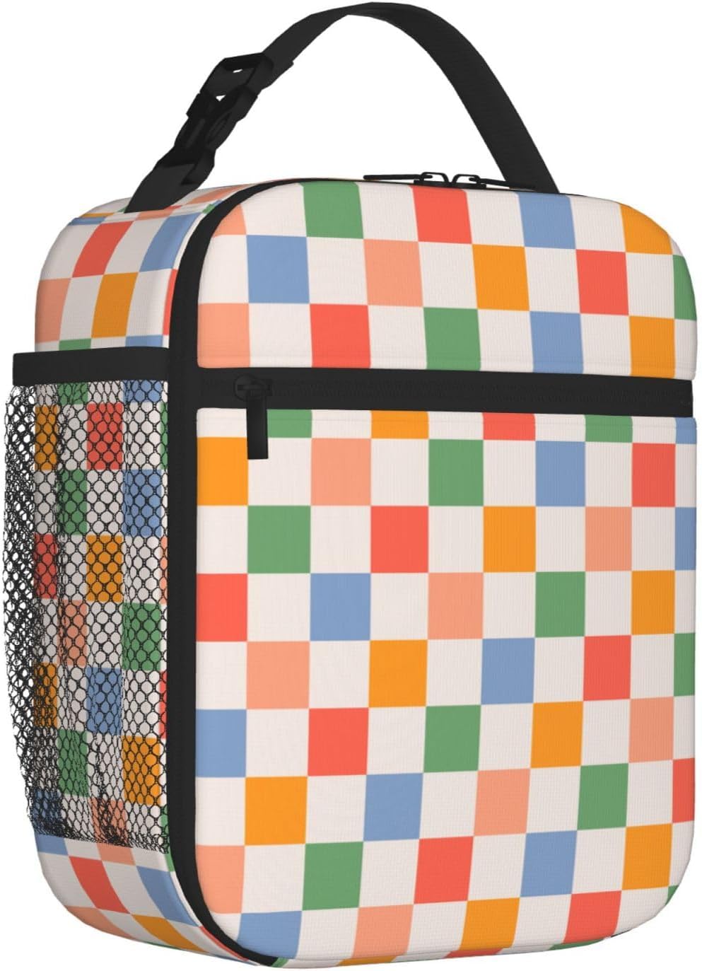 70s Retro Mushroom Floral Insulated Lunch Bag Reusable Cooler Lunch Box Portable Leakproof Thermal Container Tote Bags for Girls Boys School Travel