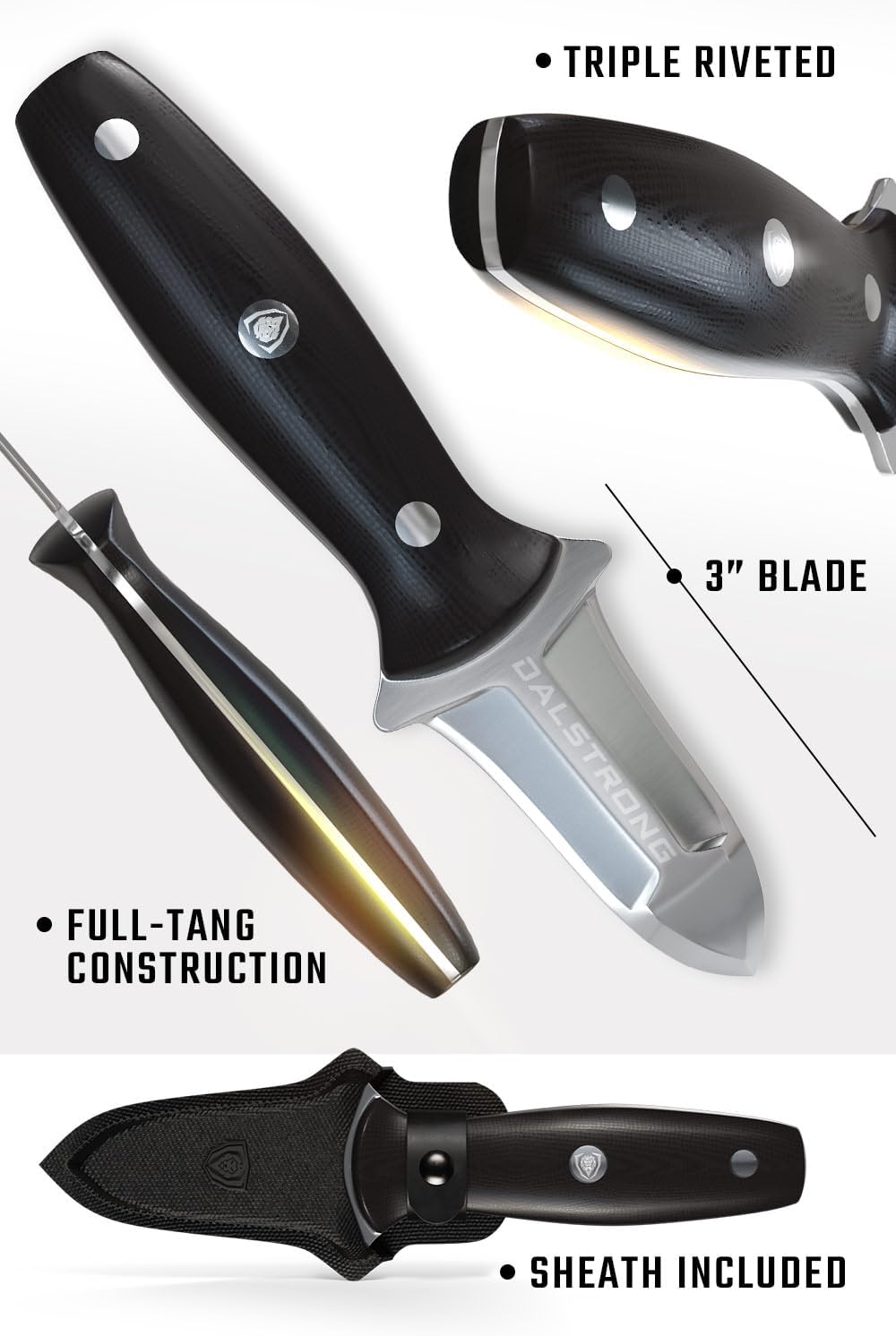 Dalstrong 3" Oyster & Clam Shucking Knife - German Steel