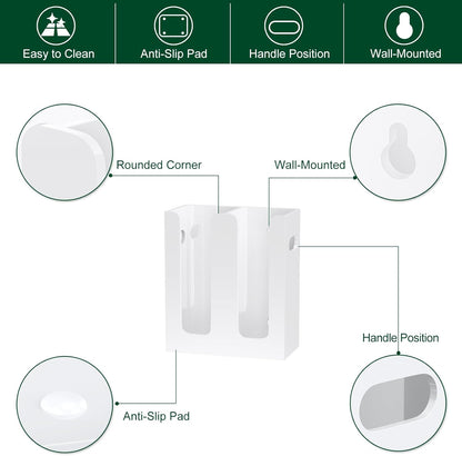 Disposable Coffee Cup Dispenser with Handles, Countertop or Wall Mount Hot/Cold Drink Cup and Lid Holder - Bathroom/Kitchen/Office Acrylic Cup Lid Storage Organizer (1 Compartment, Clear)