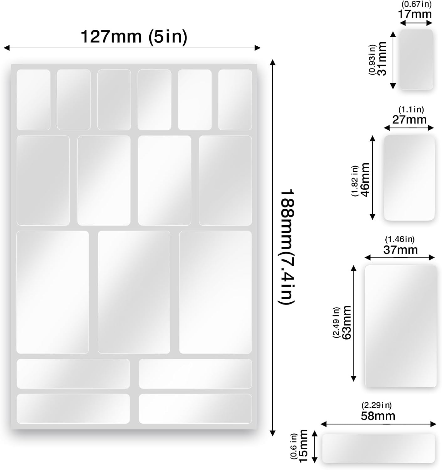 JIEHENG 170Pcs Black Removable Labels for Jars,for Storage Bins,for Food Containers with 2 Liquid Chalk Marker(Black)