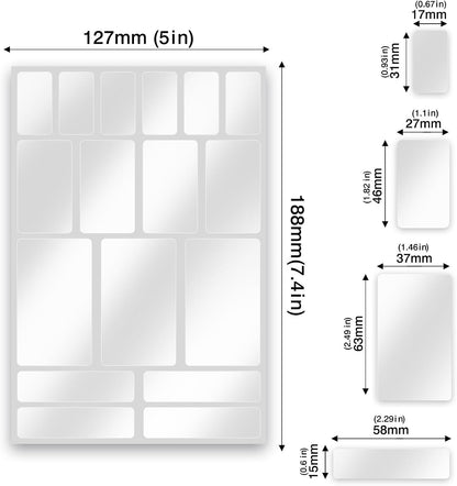 JIEHENG 170Pcs Black Removable Labels for Jars,for Storage Bins,for Food Containers with 2 Liquid Chalk Marker(Black)