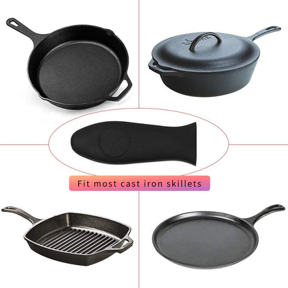 Silicone Hot Handle Cover, Assist Pan Holder for Cast Iron Skillets and Traditional Pots - Red