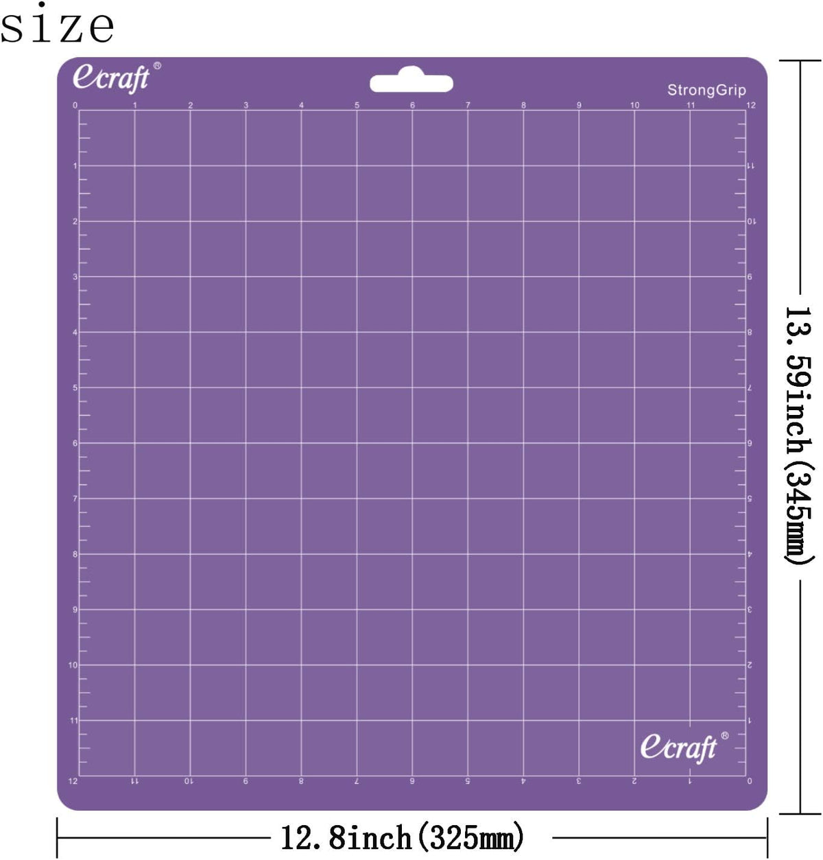 Ecraft 12x12 Cutting Mat for Silhouette Cameo 5/4/3/2/1, Variety Grip (StrongGrip, StandardGrip, LightGrip), Gridded Non-Slip Replacement Mats for Crafts, Quilting & Sewing