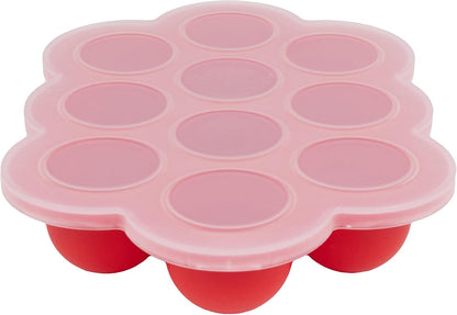 WeeSprout Silicone Freezer Tray with Clip on Lid Perfect Food Storage Container for Homemade Baby Food, Vegetable, Fruit Purees, and Breast Milk (Bright Blue, Six 3 Ounce Sections)