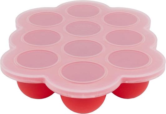 WeeSprout Silicone Freezer Tray with Clip on Lid Perfect Food Storage Container for Homemade Baby Food, Vegetable, Fruit Purees, and Breast Milk (Bright Blue, Six 3 Ounce Sections)