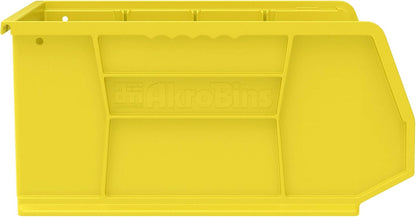Akro-Mils 30250 AkroBins Plastic Storage Bins, Space-Saving Stackable Bins for Garage, Pantry, Craft Organization, 15" x 16" x 7", Black, 6-Pack