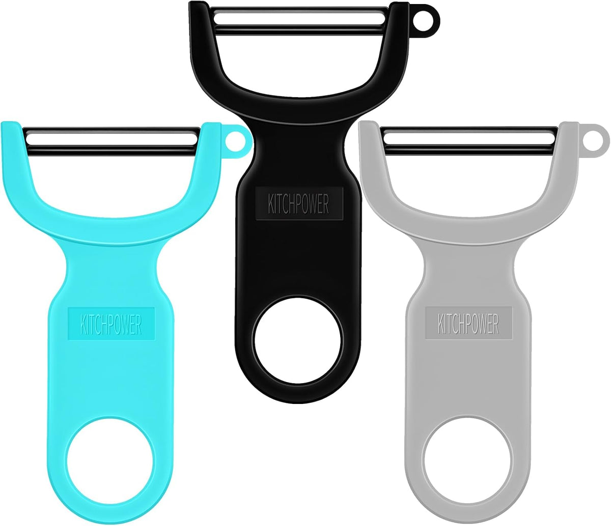 Original Vegetable Peeler Carbon Steel Blade 3-Pack Red/Green/Yellow