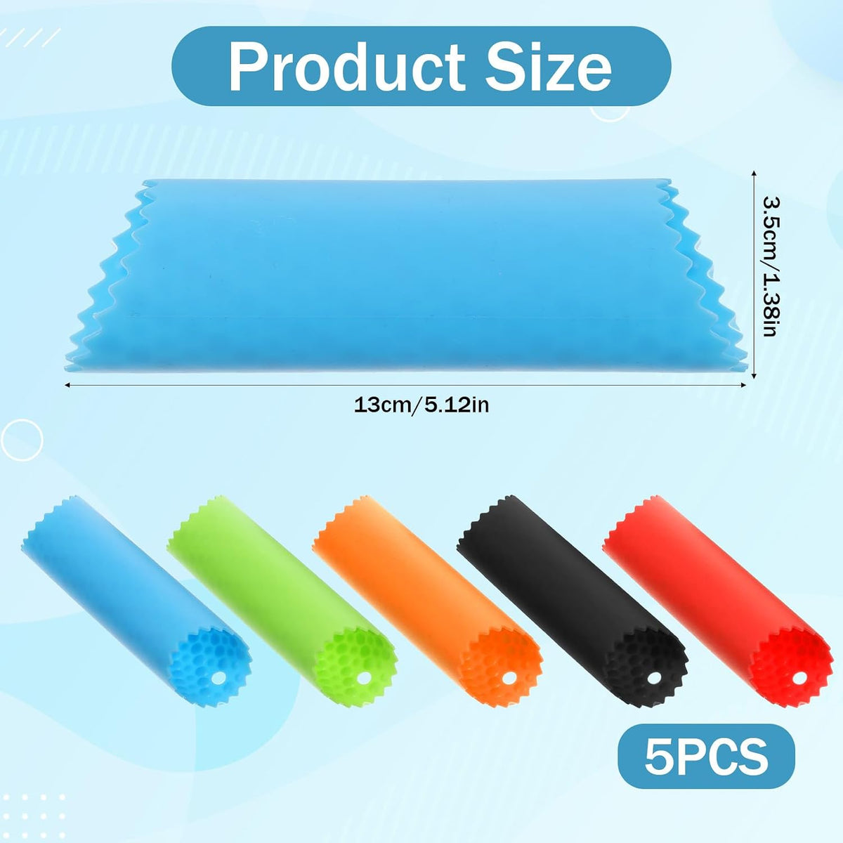 5Pcs Silicone Garlic Peeler, Garlic Skin Remover Roller Garlics Tube Rollers Skin Remover Garlics Roller Peeling Tube Tool Kitchen Tool for Quickly Removing Skins Useful Kitchen Tools