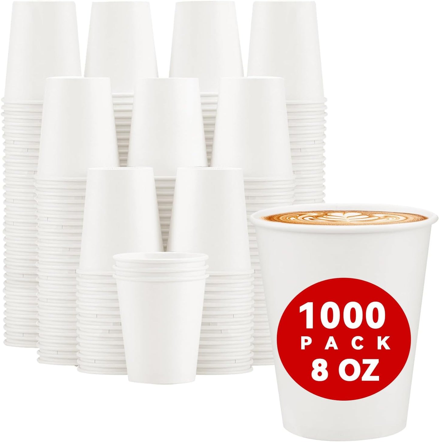 Lamosi 100 Pack 5 oz Paper Cups, Disposable Small Bathroom Cups 5oz, Mini Espresso Cups for Mouthwash, Travel, Party, Picnics, Home