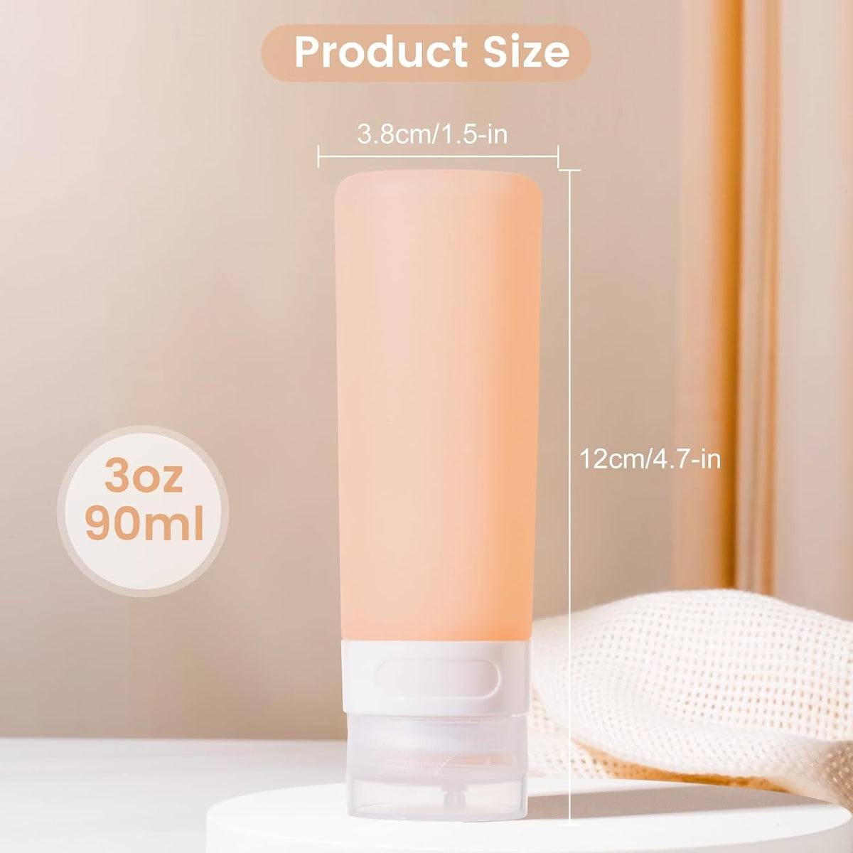 MICEBAY 2 oz Condiment Squeeze Bottles, Leakproof Salad Dressing Container