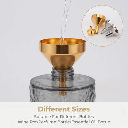 8PCS 4 Size Mini Metal Funnel for Filling Small Bottles