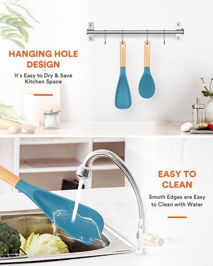 Badiano Cooking Spoon and Rice Scooper for Nonstick Cookware,Multi-function