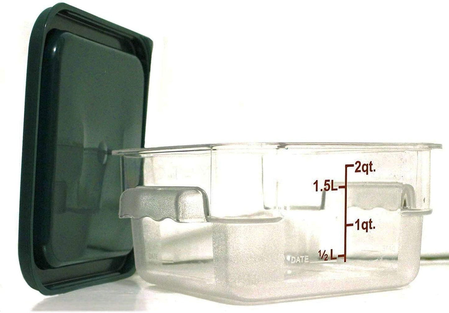 Tiger Chef 18 Quart Commercial Grade Clear Food Storage Square Polycarbonate Containers With Blue Lids 4 Pack