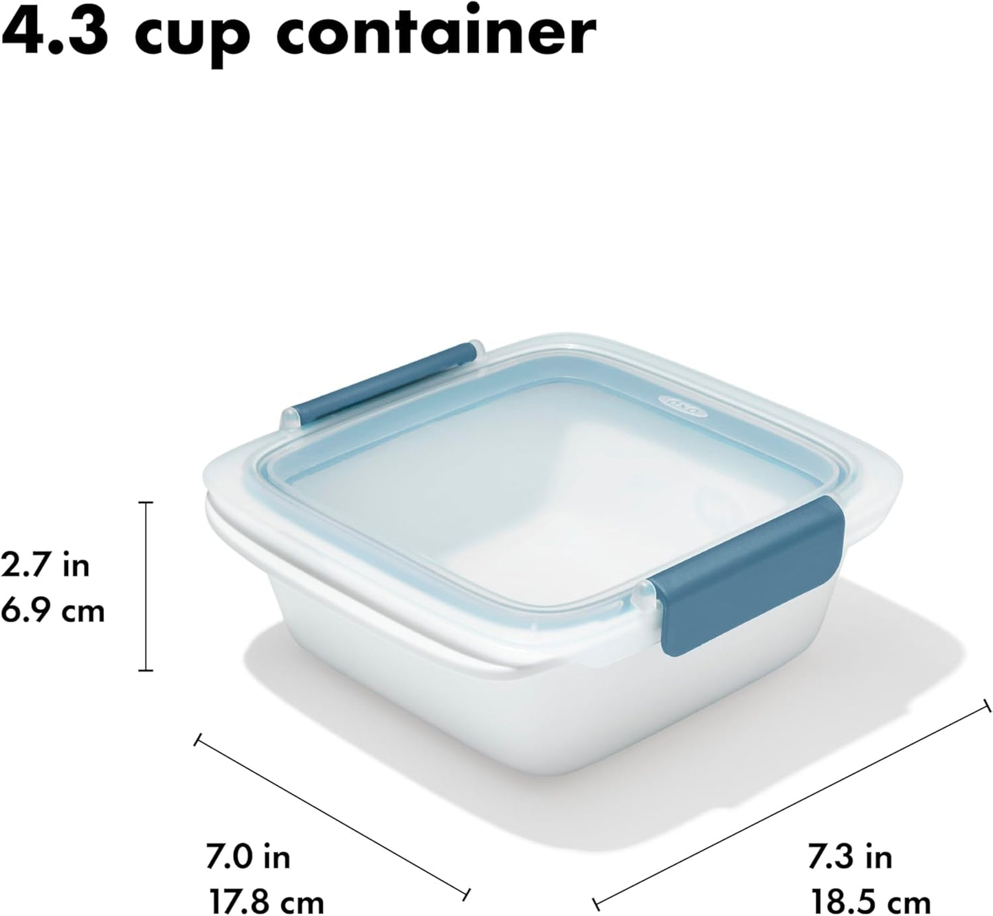 OXO Good Grips Prep & Go Snack & Dip Container, Snack Fuss-Free on the Move, Leakproof Reusable Small Meal Food Storage and Lid, Food Containers with Lids, Snack Organizer, 1.6 Cups/0.4 L