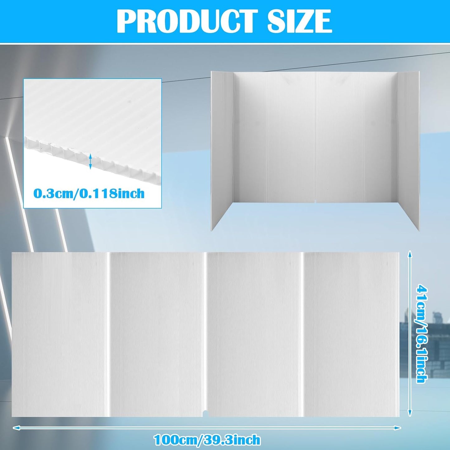 2 Pcs 39.37 x 16.14 Inch Plastic Splatter Guard for Stained Glass Grinder 4 Sided Foldable Anti Splash Oil Splash Screen Backsplash Protector Wall for Cooking Frying Pan Machine