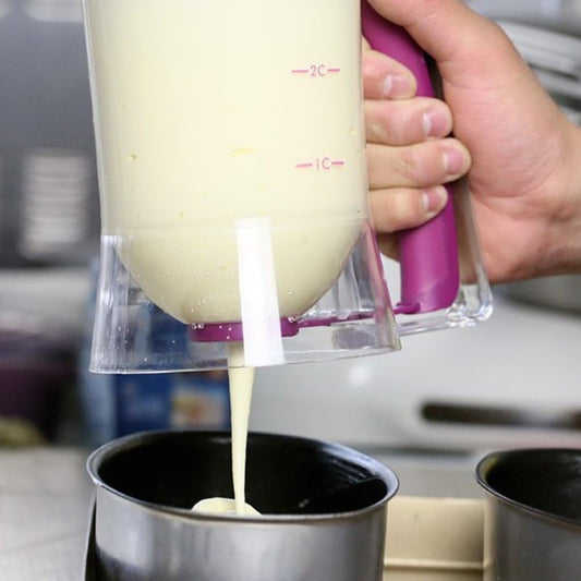 Pancake Batter Dispenser for Cakes Cookies, Graduated Scale, 900mL