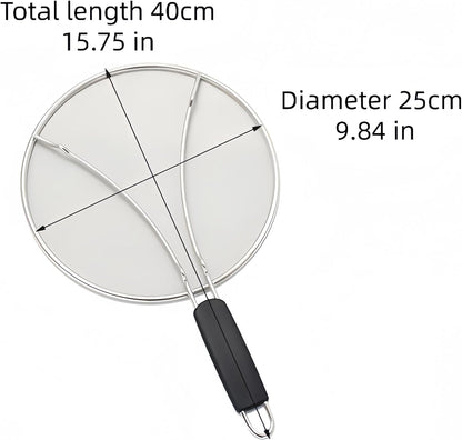 grease splatter guard,Kitchen Supply,Splatter Guard for Frying Pan & Food Strainer and Universal Cookware,stainless steel kitchenware,splash guard for Cooking with Comfort Grip Handles (1pcs-13 in)