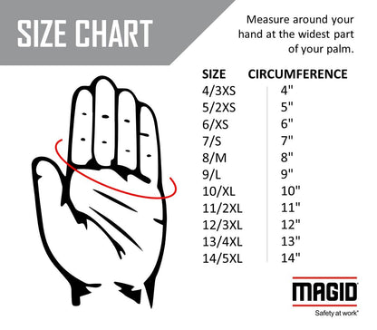 MAGID GPD252 A2 Cut Gloves, Polyurethane Palm, 12 Pairs
