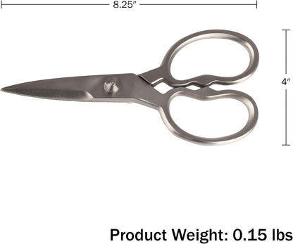 Heavy Duty Kitchen Scissors - Multipurpose Forged Stainless Steel Scissors for Meat, Chicken, Fish, and Herbs - 8.25 Inch Kitchen Shears that Come Apart for Easy Cleaning by Kings County Tools