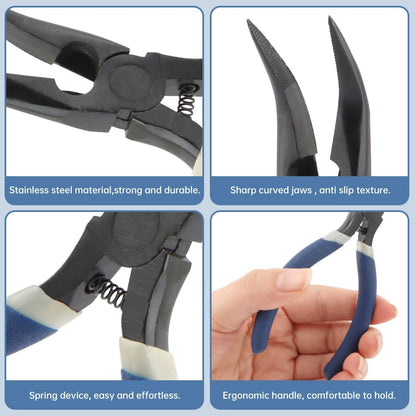 2‑Pack Fish Bone Plier & Tweezer Set, Stainless Steel Pin Bone Remover