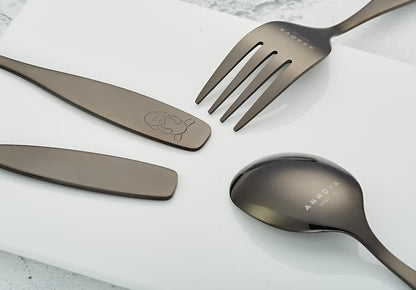 ANNOVA Kids Silverware Children's Safe Flatware Set Stainless Steel - Children Forks, Children Tablespoons, Toddler Utensils, Metal Cutlery Set for LunchBox (Rainbow, 6)