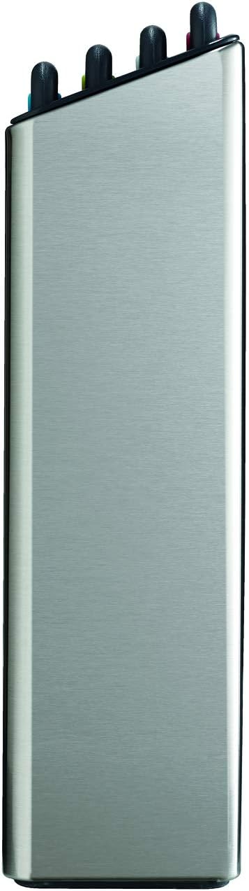 Joseph Joseph Folio 4-Piece Colour coded Cutting Board Set, Stainless Steel Slimline case for organized Kitchen storage, Black