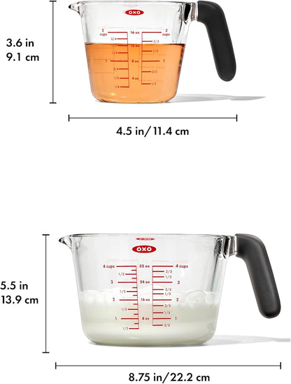 OXO Good Grips 2-Cup and 4-Cup Glass Measuring Cup Set