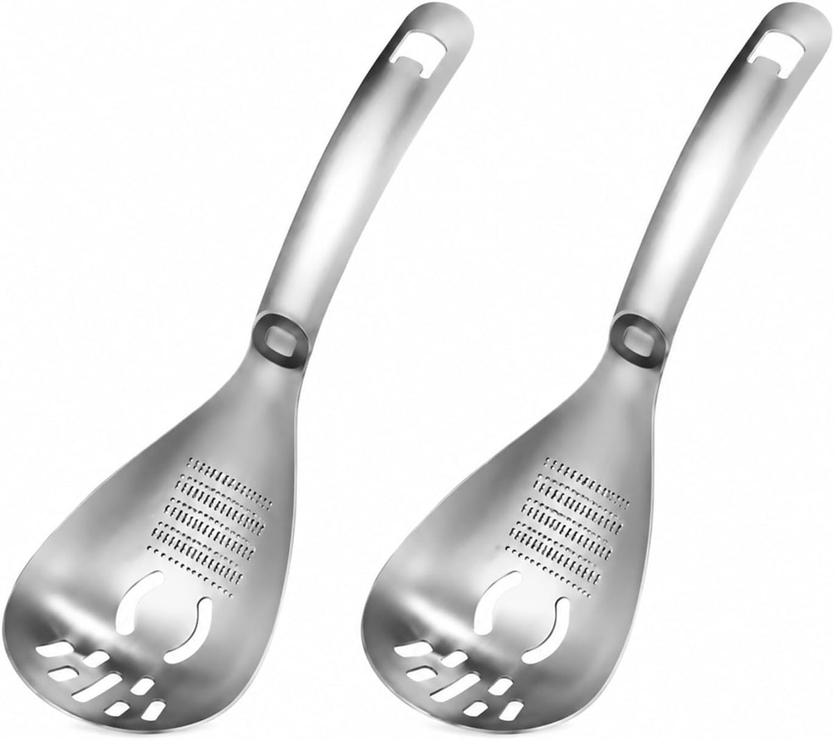 Sakerplus Multifunction Stainless Steel Cooking Grater Spoon, 5-in-1，1