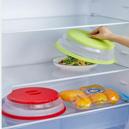 Collapsible Microwave Splatter Cover, 10.5 Inch, Dishwasher-safe, Microwave Plate Cover With Steam Vent，BPA-Free Silicone & Plastic (gray)