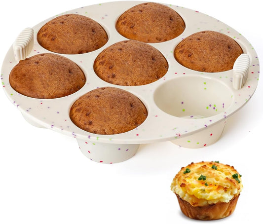 CAKETIME Silicone Mini Muffin Pan, 24 Cups Nonstick Mini Cupcake Pan for Baking Muffin, Cupcake, Egg Bites, Fat Bomb, 1 Pack Confetti