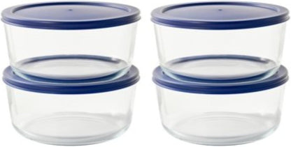 6-Piece Glass Food Storage Containers Set (3 Containers + 3 BPA-Free Lids) | 2-Cup, Leakproof | Microwave, Freezer, Oven & Dishwasher Safe | Ideal for Meal Prep & Pantry Organization, Pistachio