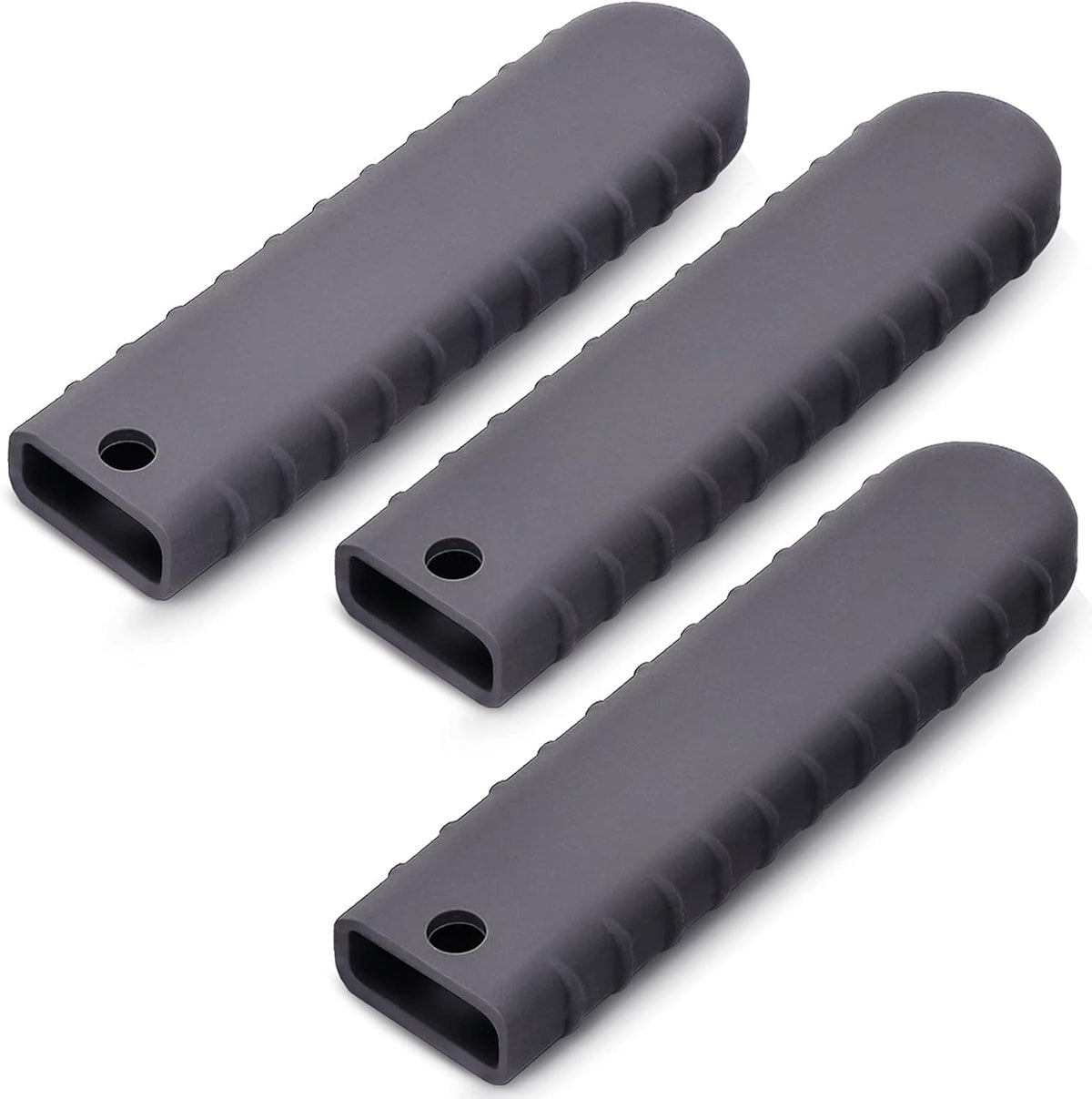 Webake Cast Iron Handle Cover, Silicone Hot Handle Cover Holder Sleeve for Small Cast Iron Skillet Pot Pan Handle Covers 5.4" x 1.15" x 0.5" (3 Pack)