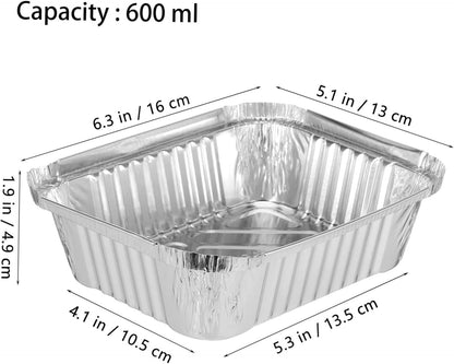 PRETYZOOM 30pcs Aluminium Foil Barbecue Food Containers for Cooking Baking and Meal Prep Versatile Disposable Pans for Grilling Picnics and Parties Capacity