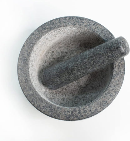 Cilio by Frieling Goliath Natural Granite Mortar and Pestle Set, Grinder for Spices and Seeds, 5 Inches Tall - Mortar Pestle Seed Grinder - Italian Mortar and Pestle