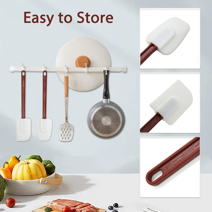 14 INCH Silicone Spatulas Heat Resistant Heavy Duty Rubber Spatulas Commercial Spatulas Set for Kitchen Use Silicone Cooking Utensils Sets of 2