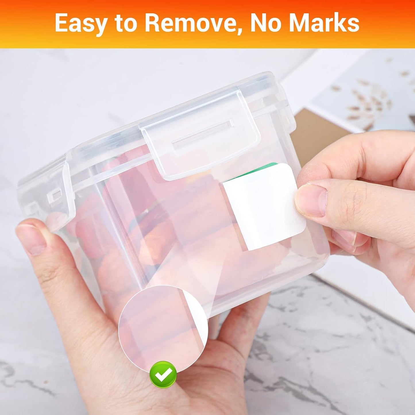 Segarty Food Label Stickers, 300 Pcs Blank Expiration Date Stickers to Write On, with 1 Black Pen, Waterproof Removable Freezer Labels for Glass Spice Jars, Canister, Food Container