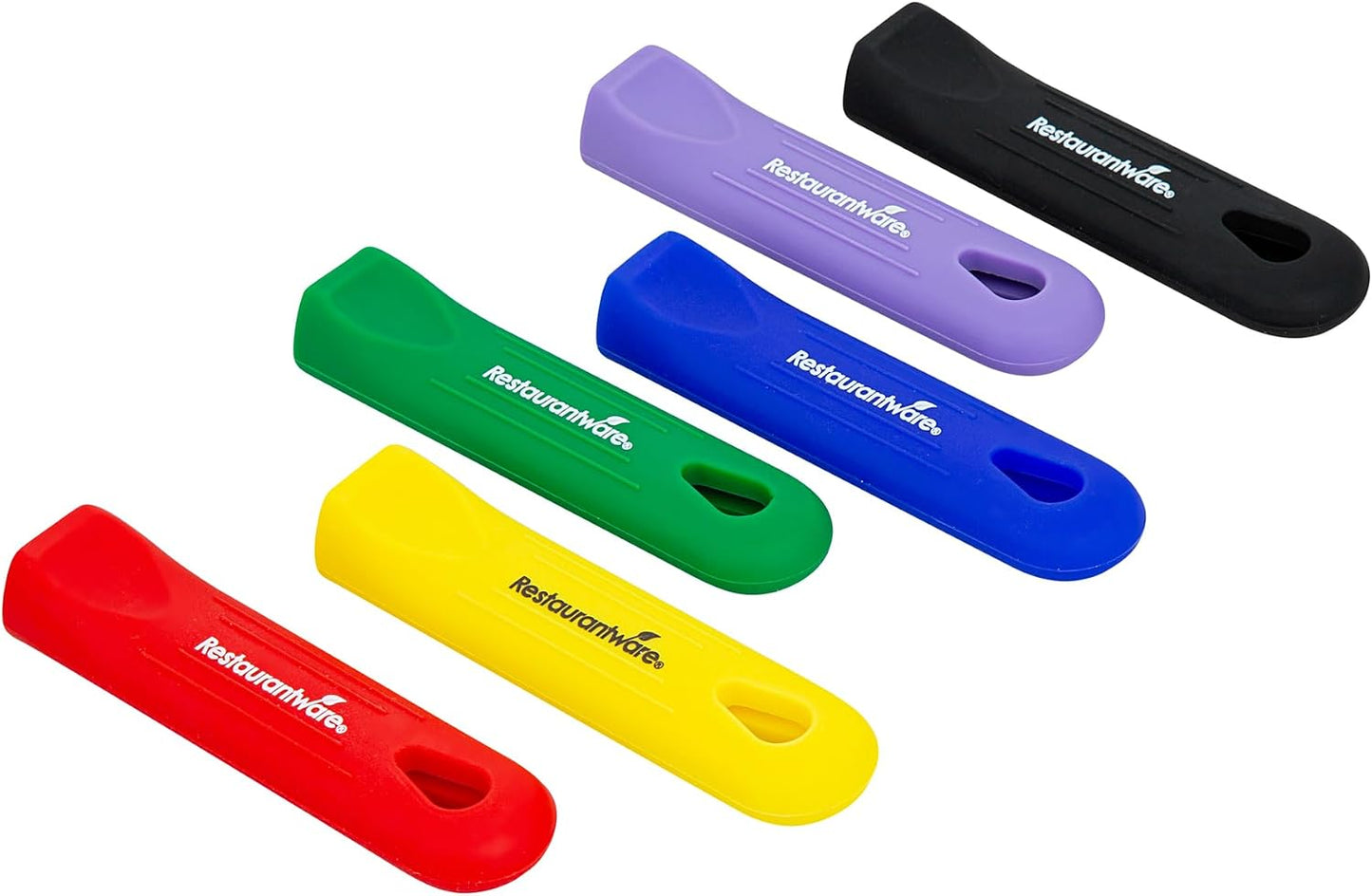 Restaurantware Silicone Pan Handle Cover Set 1-Count Heat-Resistant Removable Pan Handle Grips, Ergonomic Non-Slip Green Handle Protectors for Fry Pans and Sauce Pans