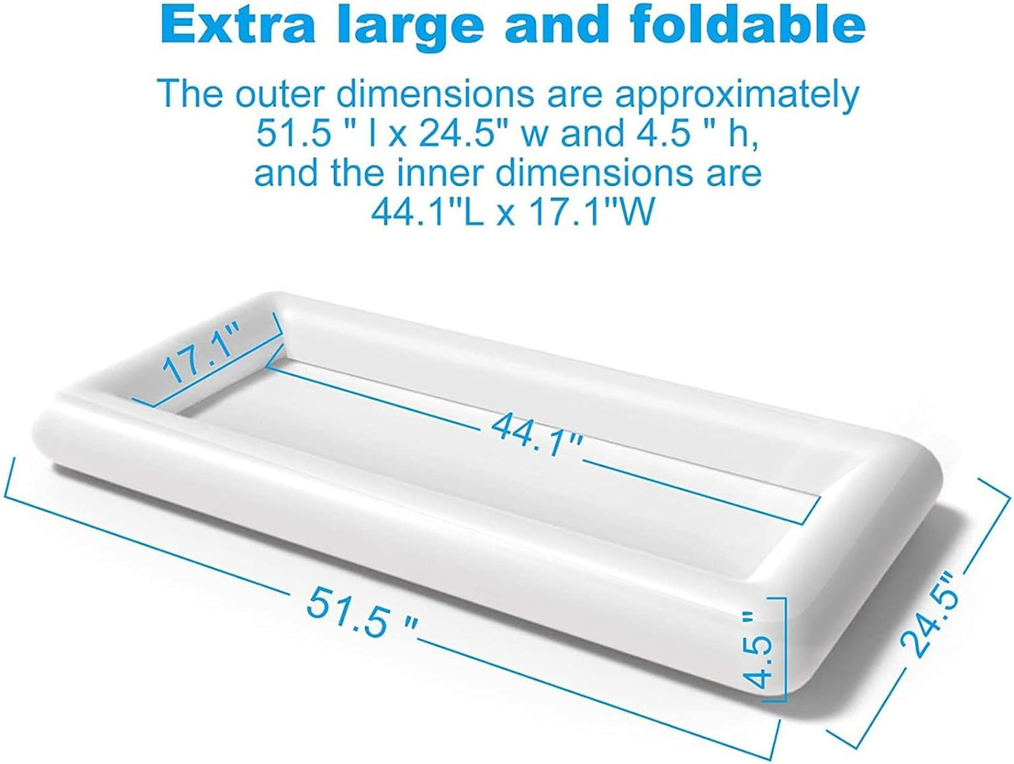 Jasonwell Inflatable Serving Bars Ice Buffet Salad Serving Trays Food Drink Holder Cooler Containers Indoor Outdoor BBQ Picnic Pool Party Supplies Luau Cooler w Drain Plug