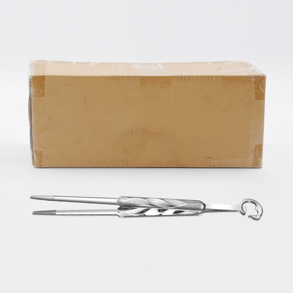 12.5" Stainless Steel Kitchen Tweezer Silver Versatile Grill Tong