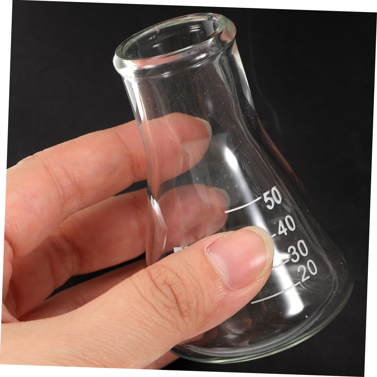 IMIKEYA 3-Piece Scientific Laboratory Tool Set Borosilicate Glass Graduated Cylinder Conical Flask Beaker for Classroom and Home Experiments